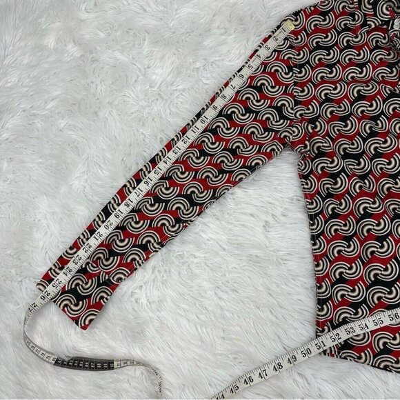 Kenneth Cole NY Men’s Black Red GEO Retro Button Down Long Sleeve Shirt L/C40 - Picture 8 of 8